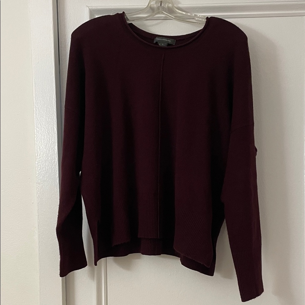 French Connection Burgundy Crew Neck Sweater